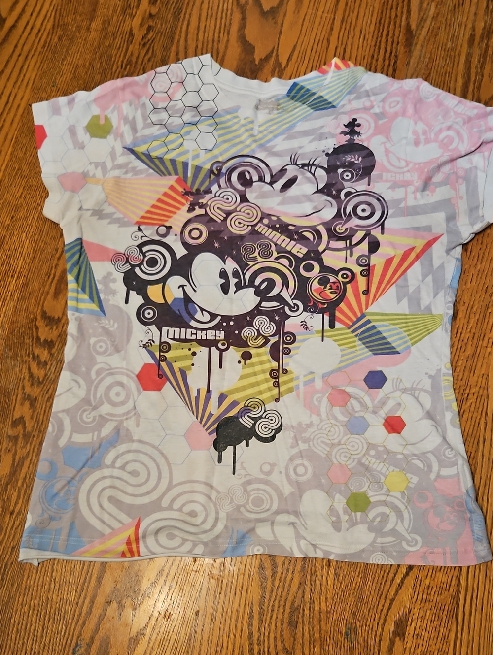 Disney Multicolor Graphic Mickey Short Sleeve Tee